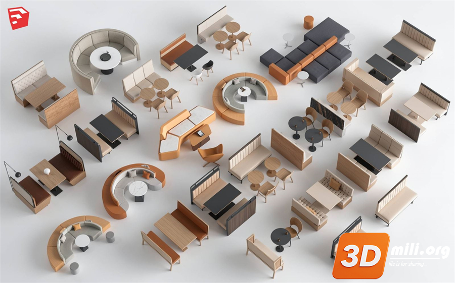Cafe Furniture Skp Files 